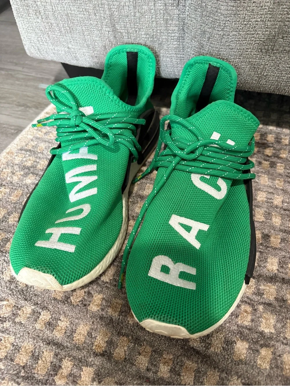 adidas Green Human Race RACE Knit Sneakers